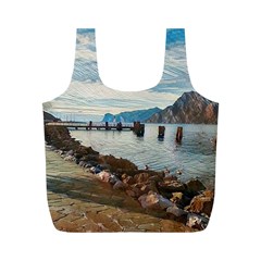 Ducks On Gardasee Full Print Recycle Bag (m) by ConteMonfrey