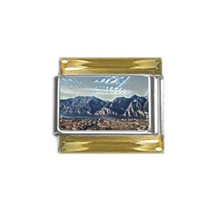 Lake In Italy Gold Trim Italian Charm (9mm) by ConteMonfrey