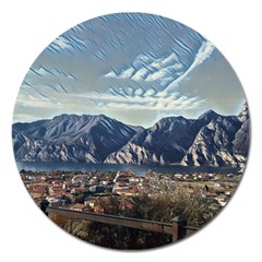 Lake In Italy Magnet 5  (round) by ConteMonfrey