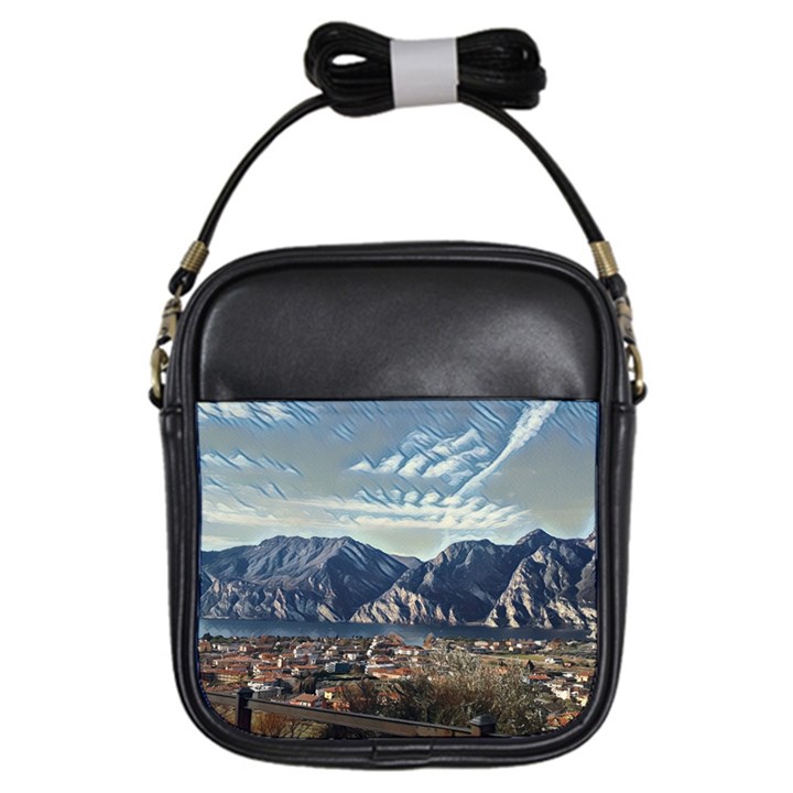 Lake in Italy Girls Sling Bag