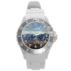 Lake In Italy Round Plastic Sport Watch (l) by ConteMonfrey