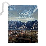 Lake in Italy Drawstring Pouch (5XL) Back