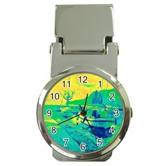 Blue And Green Boat Modern  Money Clip Watches by ConteMonfrey