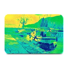 Blue And Green Boat Modern  Plate Mats by ConteMonfrey