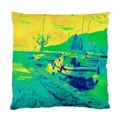 Blue And Green Boat Modern  Standard Cushion Case (two Sides) by ConteMonfrey