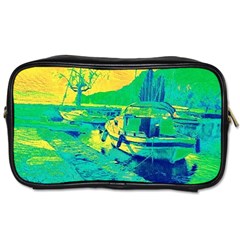 Blue And Green Boat Modern  Toiletries Bag (one Side) by ConteMonfrey