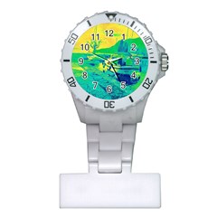 Blue And Green Boat Modern  Plastic Nurses Watch by ConteMonfrey