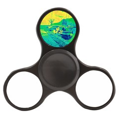 Blue And Green Boat Modern  Finger Spinner