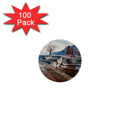 Boats On Gardasee, Italy  1  Mini Buttons (100 Pack)  by ConteMonfrey