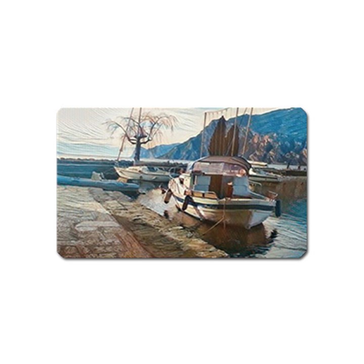 Boats on Gardasee, Italy. Magnet (Name Card)