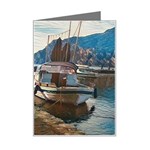 Boats on Gardasee, Italy. Mini Greeting Card Left