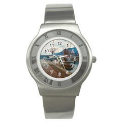 Boats On Gardasee, Italy  Stainless Steel Watch by ConteMonfrey