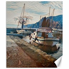 Boats On Gardasee, Italy  Canvas 20  X 24  by ConteMonfrey