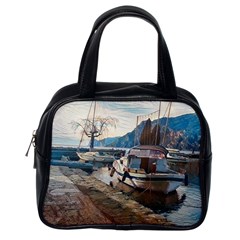 Boats On Gardasee, Italy  Classic Handbag (one Side) by ConteMonfrey