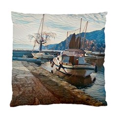 Boats On Gardasee, Italy  Standard Cushion Case (two Sides) by ConteMonfrey