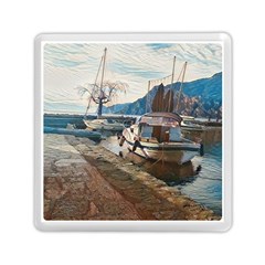 Boats On Gardasee, Italy  Memory Card Reader (square) by ConteMonfrey