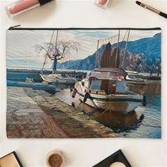 Boats On Gardasee, Italy  Cosmetic Bag (xxxl) by ConteMonfrey