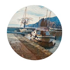 Boats On Gardasee, Italy  Mini Round Pill Box (pack Of 5) by ConteMonfrey