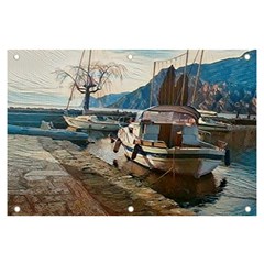 Boats On Gardasee, Italy  Banner And Sign 6  X 4  by ConteMonfrey