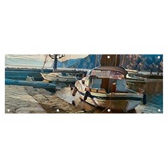 Boats On Gardasee, Italy  Banner And Sign 8  X 3  by ConteMonfrey