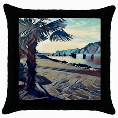 A Walk On Gardasee, Italy  Throw Pillow Case (black) by ConteMonfrey