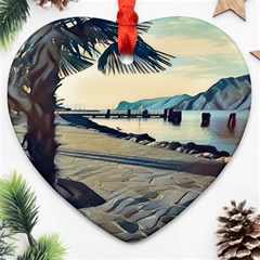 A Walk On Gardasee, Italy  Heart Ornament (two Sides) by ConteMonfrey