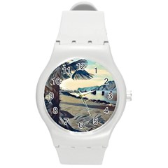 A Walk On Gardasee, Italy  Round Plastic Sport Watch (m) by ConteMonfrey