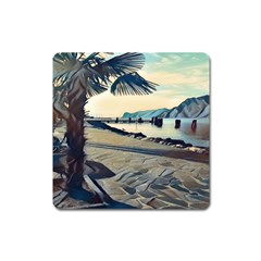 A Walk On Gardasee, Italy  Square Magnet by ConteMonfrey