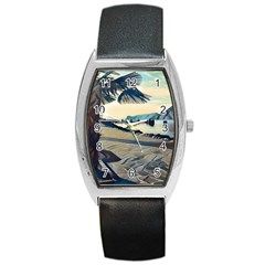 A Walk On Gardasee, Italy  Barrel Style Metal Watch by ConteMonfrey