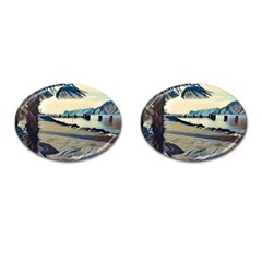 A Walk On Gardasee, Italy  Cufflinks (oval) by ConteMonfrey