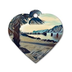 A Walk On Gardasee, Italy  Dog Tag Heart (two Sides) by ConteMonfrey