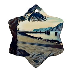 A Walk On Gardasee, Italy  Snowflake Ornament (two Sides) by ConteMonfrey