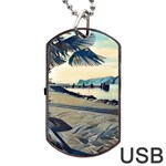 A walk on Gardasee, Italy. Dog Tag USB Flash (One Side) Front