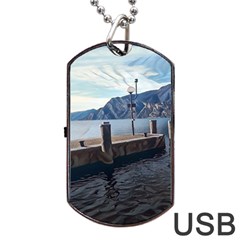 Pier On The End Of A Day Dog Tag Usb Flash (one Side) by ConteMonfrey