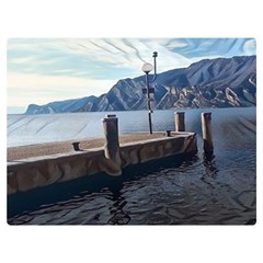 Pier On The End Of A Day Premium Plush Fleece Blanket (extra Small)