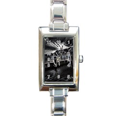 Smokey pier Rectangle Italian Charm Watch