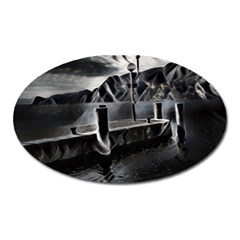 Smokey pier Oval Magnet