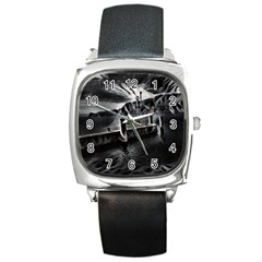 Smokey pier Square Metal Watch