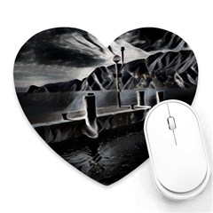 Smokey pier Heart Mousepad