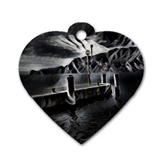 Smokey pier Dog Tag Heart (One Side)