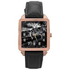 Smokey pier Rose Gold Leather Watch 