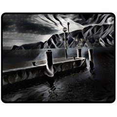 Smokey pier Fleece Blanket (Medium)