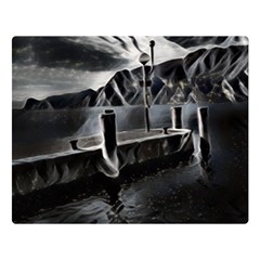 Smokey pier Premium Plush Fleece Blanket (Large)