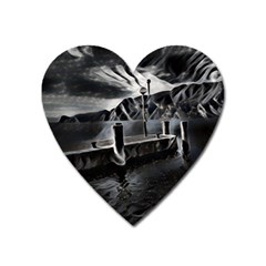 Smokey Pier Heart Magnet by ConteMonfrey