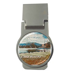 Calm Day On Lake Garda Money Clips (round)  by ConteMonfrey