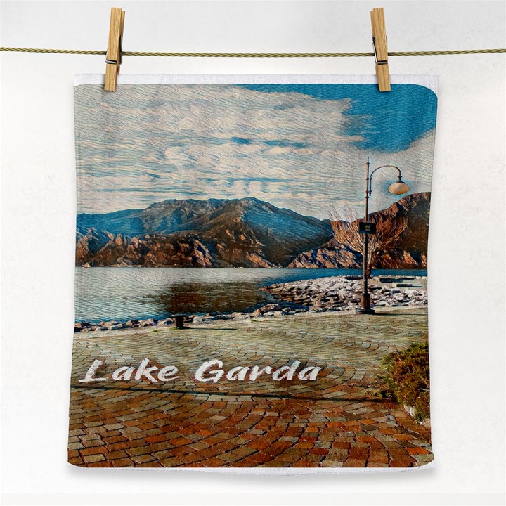 Calm Day On Lake Garda Face Towel