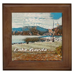 Calm Day On Lake Garda Framed Tile by ConteMonfrey