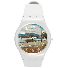 Calm Day On Lake Garda Round Plastic Sport Watch (m) by ConteMonfrey