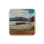 Calm Day On Lake Garda Rubber Coaster (Square) Front