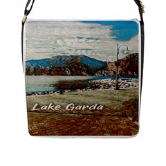 Calm Day On Lake Garda Flap Closure Messenger Bag (l)